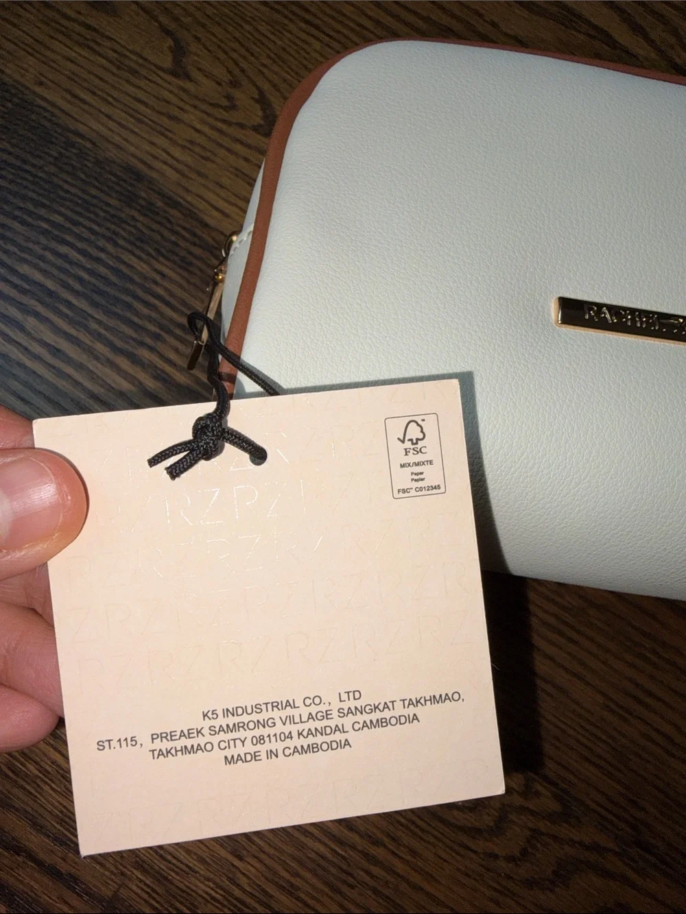 Rachel Zoe cognac clutch